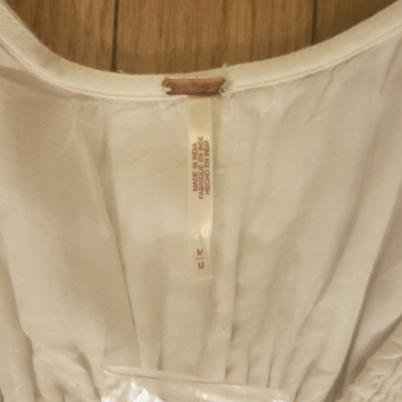 Free People Button Up String Of Hearts White Maxi Dress Size Medium - Picture 10 of 14
